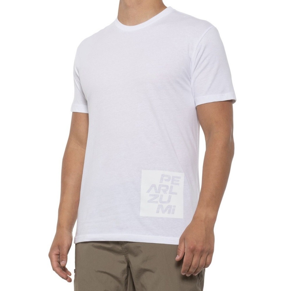 NWT MENS PEARL IZUMI WHITE BIKING T-SHIRT Small S CYCLING SHIRT JERSEY BIKE